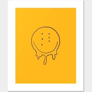 Drippy Six-Eyed Smiley Face, Medium Posters and Art